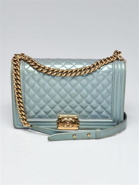 chanel boy bag chevron light blue|Chanel boy bag medium ioffer.